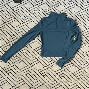 Lux Teal Long Sleeve Top